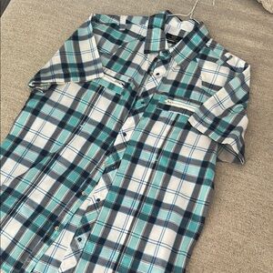 Men's Blue Plaid Shirt